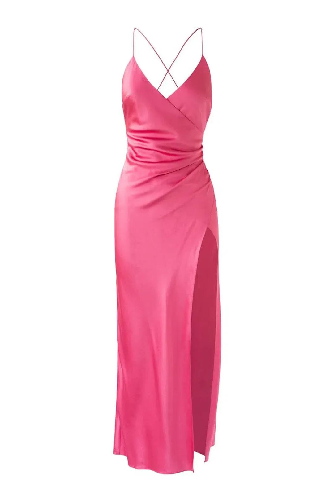 Sofia the Label Elle Silk Midi Dress Pink Size 8 for rent on The Volte - main image