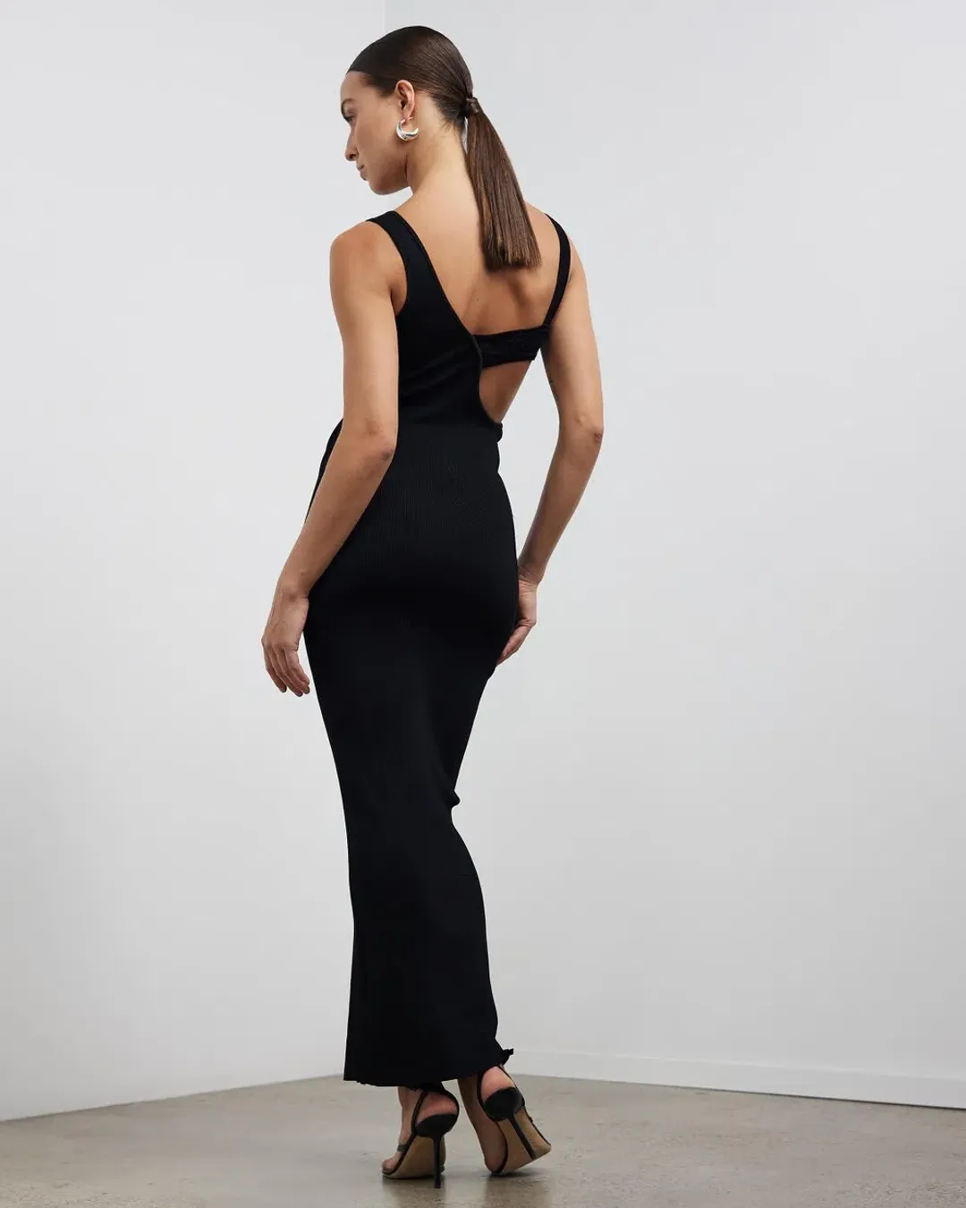 Auteur Studio Paris Midi Dress Black Size S / AU 8 for rent on The Volte - main image