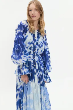 Aje Asher Midi Dress Blue Size 8 for rent on The Volte - image 2