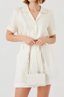 Oroton Forte Micro Clutch in Cream for rent on The Volte - image 4