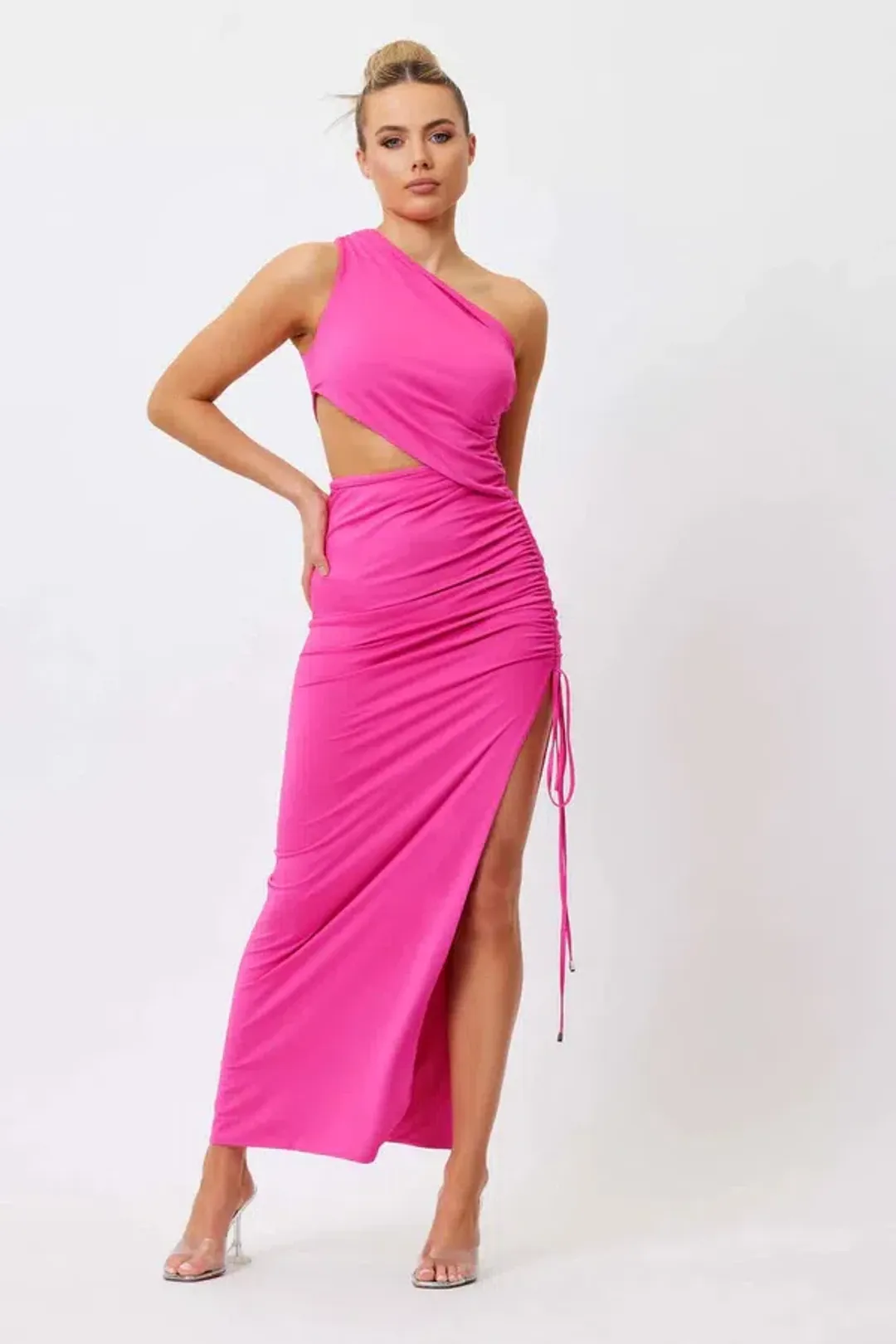 Bianca & Bridgett Gabrielle Midi Dress Pink Size 8 for rent on The Volte - main image