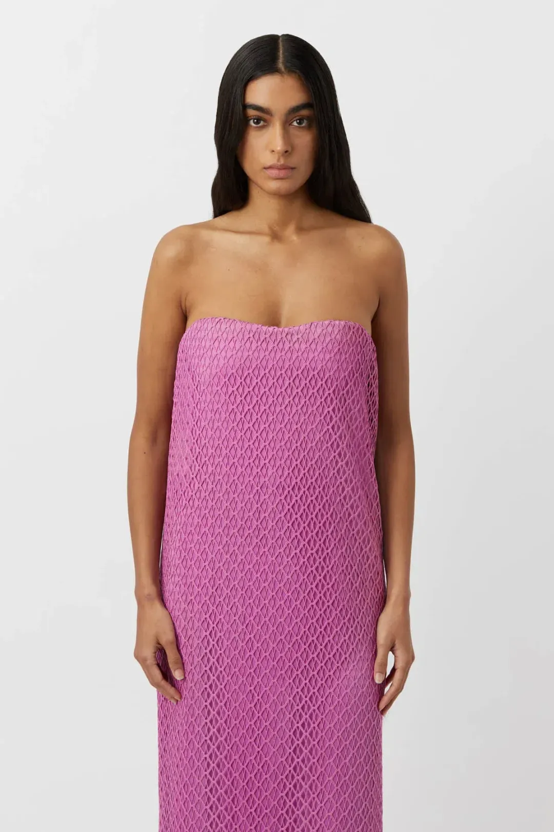 Camilla & Marc Sinclar Lace Maxi Dress Magenta Pink Size 8 for rent on The Volte - main image