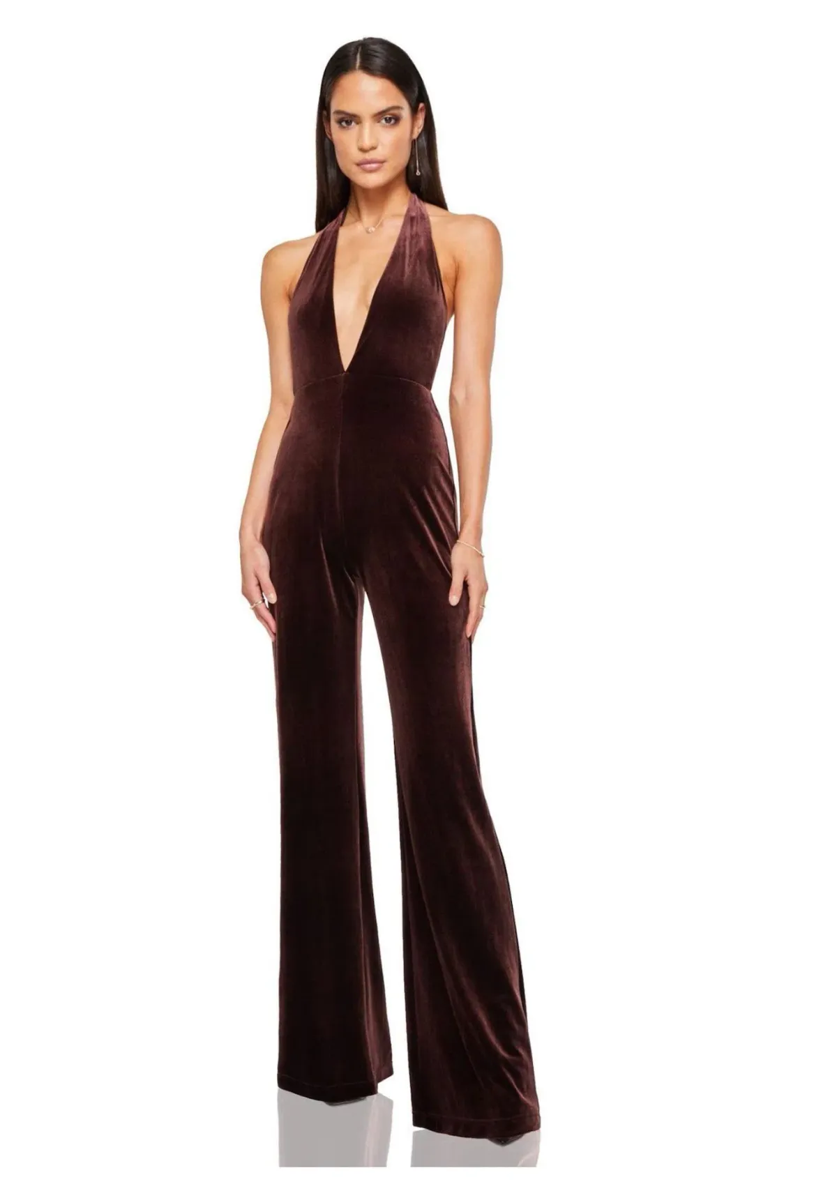 Nookie Majesty Jumpsuit in Chocolate Brown Size S / AU 8 for rent on The Volte - main image