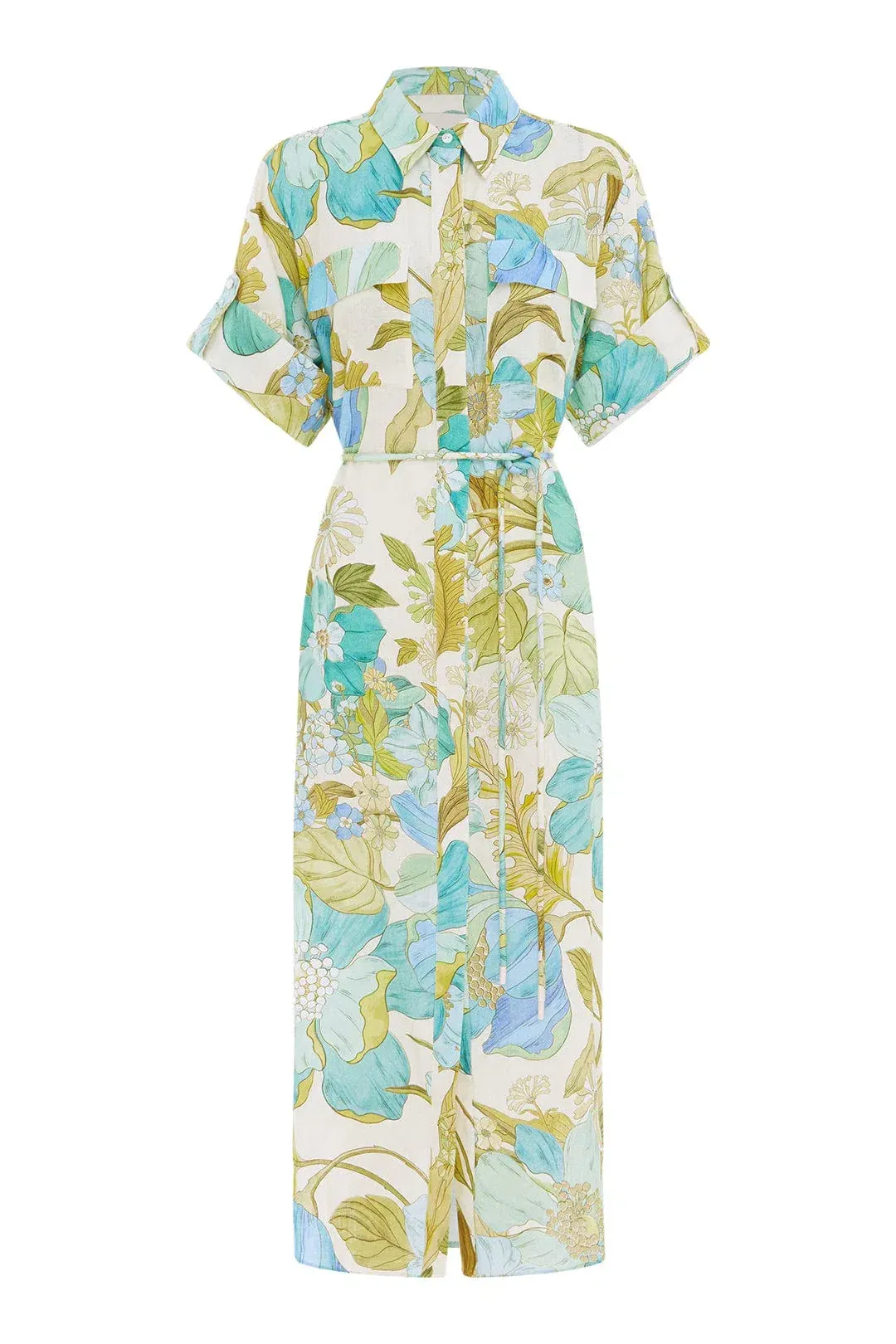 Alemais Janis Shirt Midi Dress Floral AU12 for rent on The Volte - main image