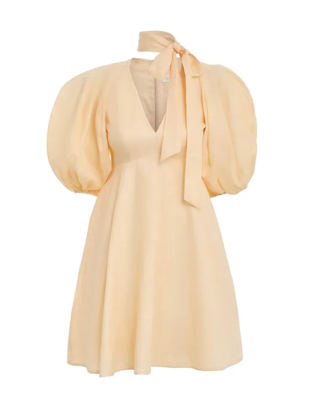 Zimmermann Tie Neck Mini Dress Cream Size 2 / AU 12 for rent on The Volte - main image