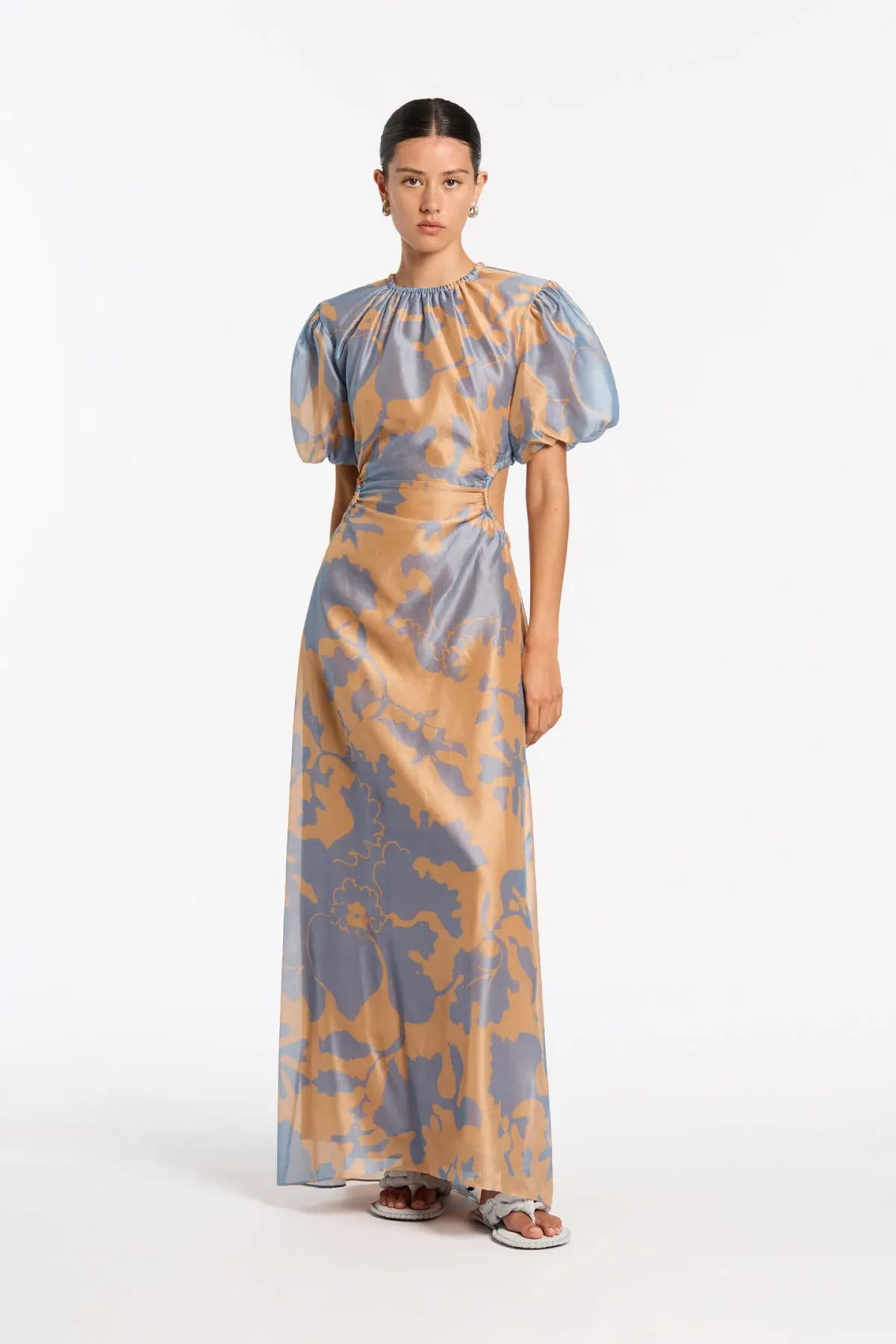 Sir The Label Coralie Puff Sleeve Dress Print Size 1 / AU 8 for rent on The Volte - main image