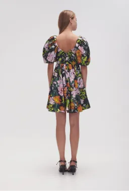 AJE Gabrielle Mini Plunge Dress Midnight Floral Size 14  for rent on The Volte - image 2