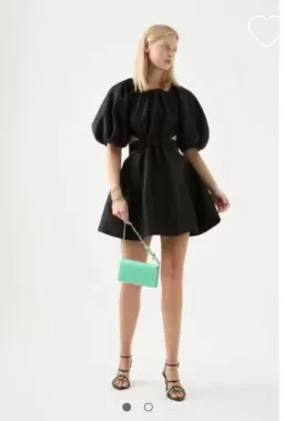 Aje Mimosa Cut Out Mini Dress Black Size 12 for rent on The Volte - image 2