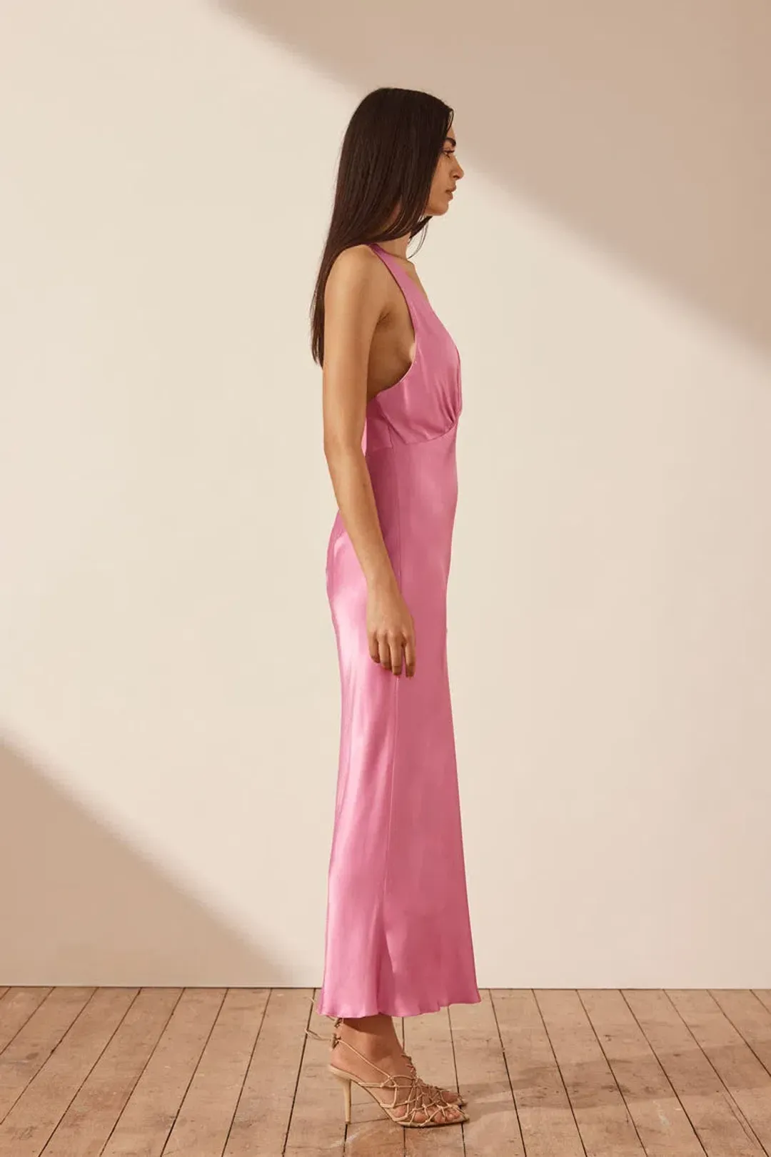 Shona Joy Arienzo Plunged Dress Pink Size 10 for rent on The Volte - main image
