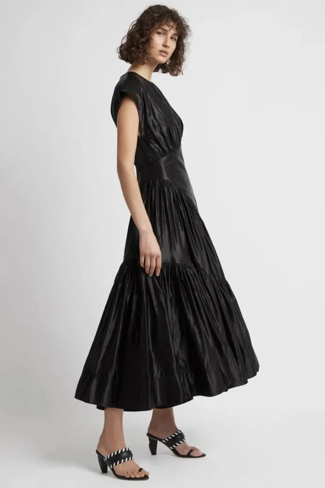 Aje Serendipity Reflection Midi Dress Black Size 10 for rent on The Volte - main image