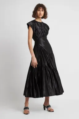 Aje Serendipity Reflection Midi Dress Black Size 10 for rent on The Volte - image 1