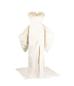 Rachel Gilbert Romy Gown Cream Size 10 for rent on The Volte - image 4