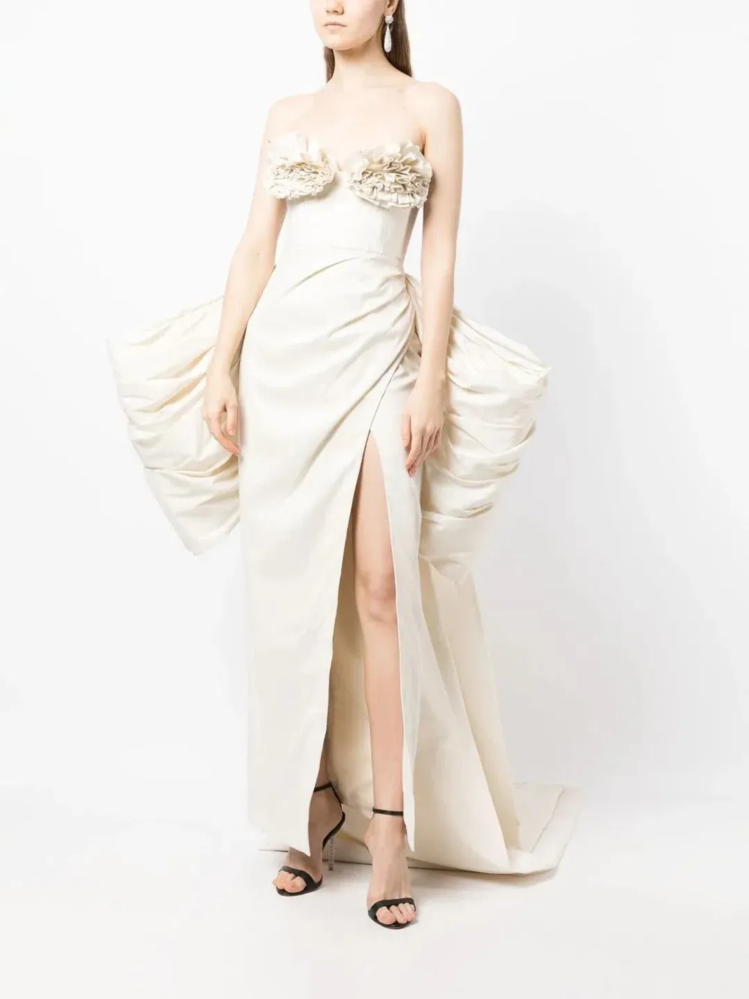 Rachel Gilbert Romy Gown Cream Size 10 for rent on The Volte - main image