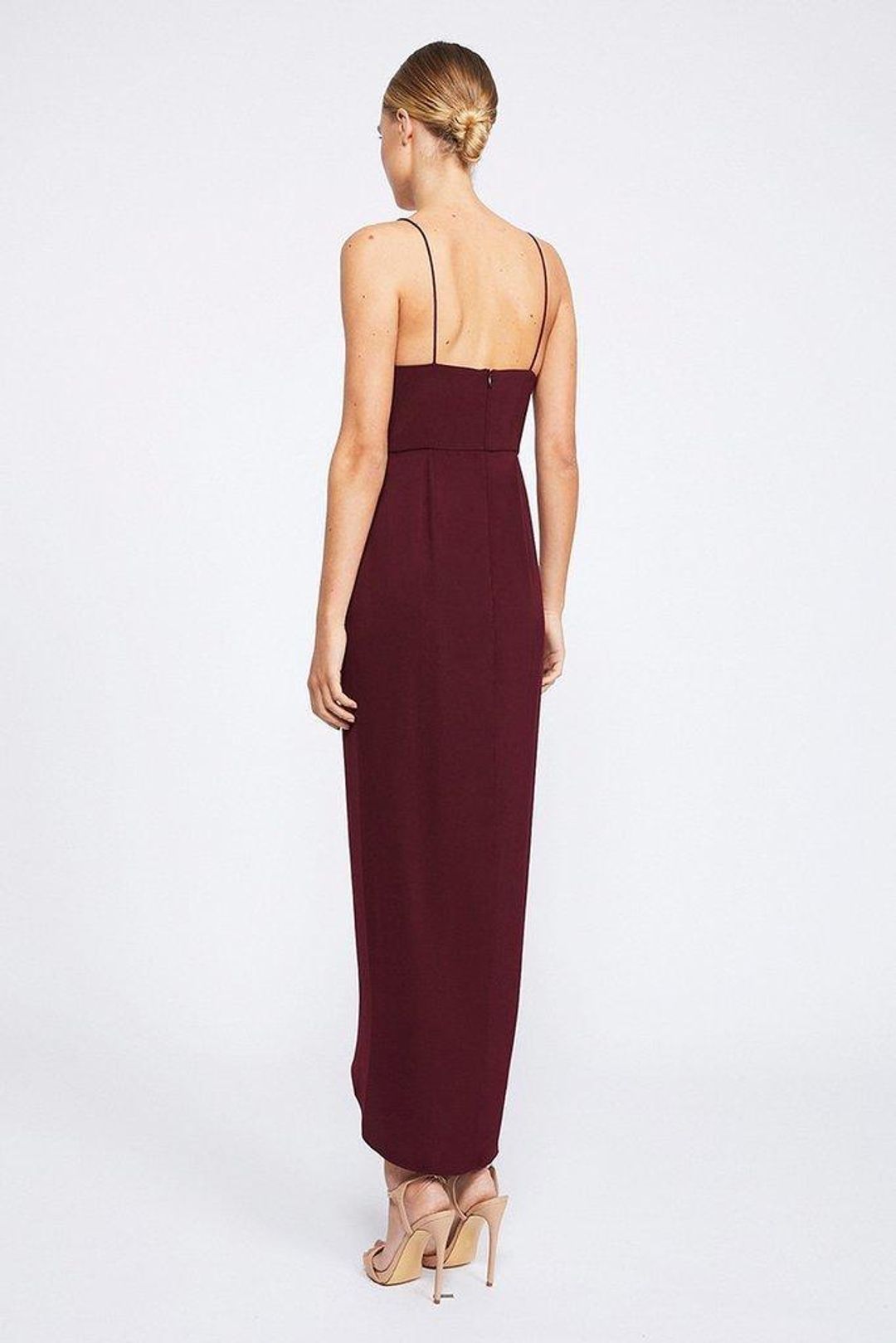 Shona Joy Core Cocktail Dress- Burgundy for rent on The Volte - main image