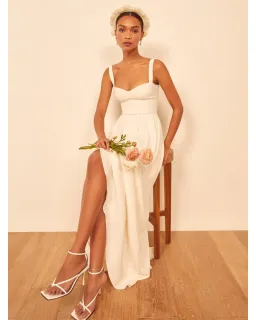 Reformation Hollyhock Dress Cream Size 6 for rent on The Volte - image 3