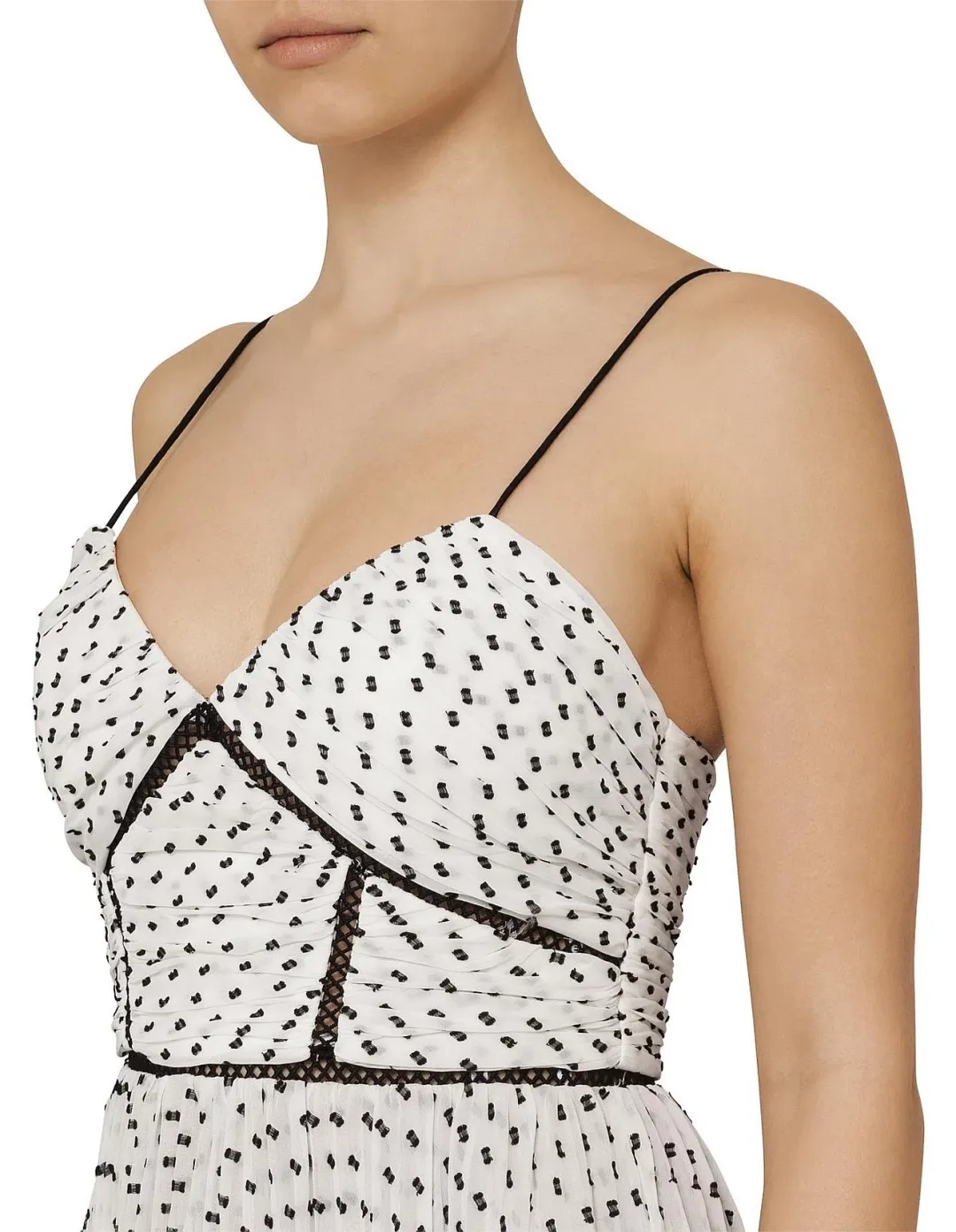 Self-Portrait Plumetis Tiered Midi Dress Print Size 12 for rent on The Volte - main image