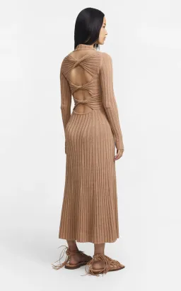 Dion Lee Knit Midi Dress Beige Size M / AU 10 for rent on The Volte - image 3