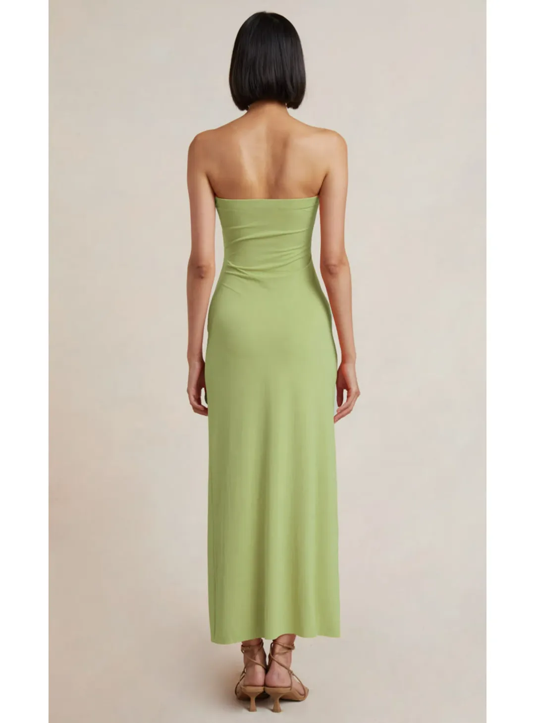 Bec & Bridge Myla Strapless Dress Green Size AU 6 for rent on The Volte - main image