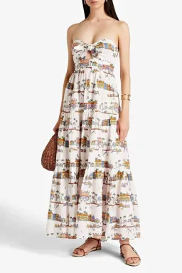 Zimmermann Mae Strapless Maxi Dress Print Size 0P/ AU 6 for rent on The Volte - image 1