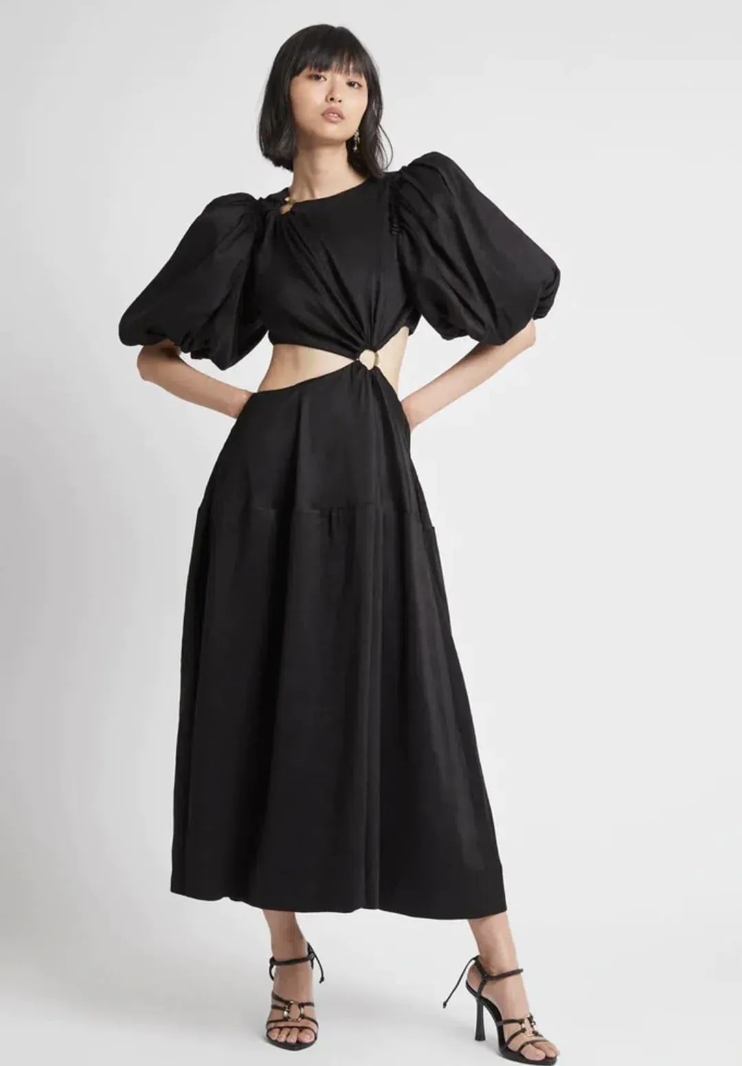 Aje Vanades Cut Out Dress Black Size 10 for rent on The Volte - main image