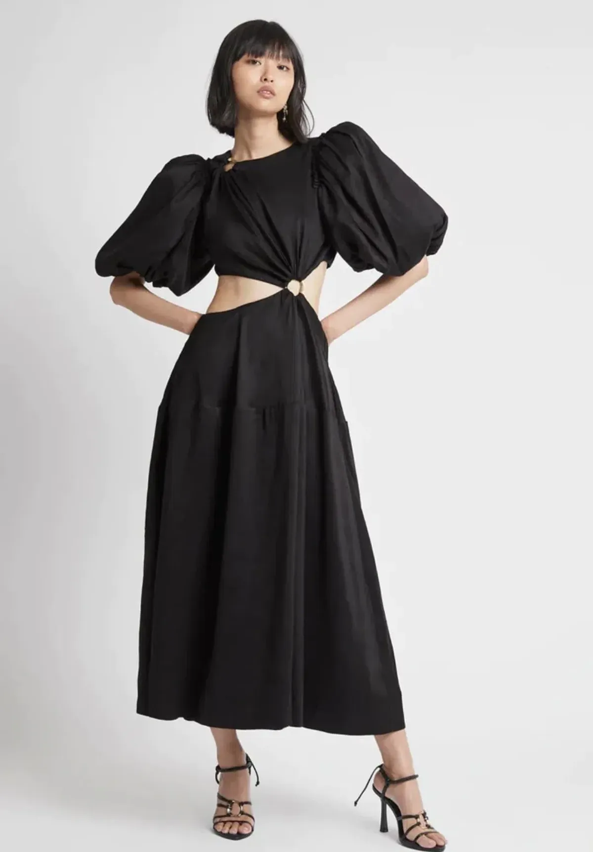 Aje Vanades Cut Out Dress Black Size 10 for rent on The Volte - main image