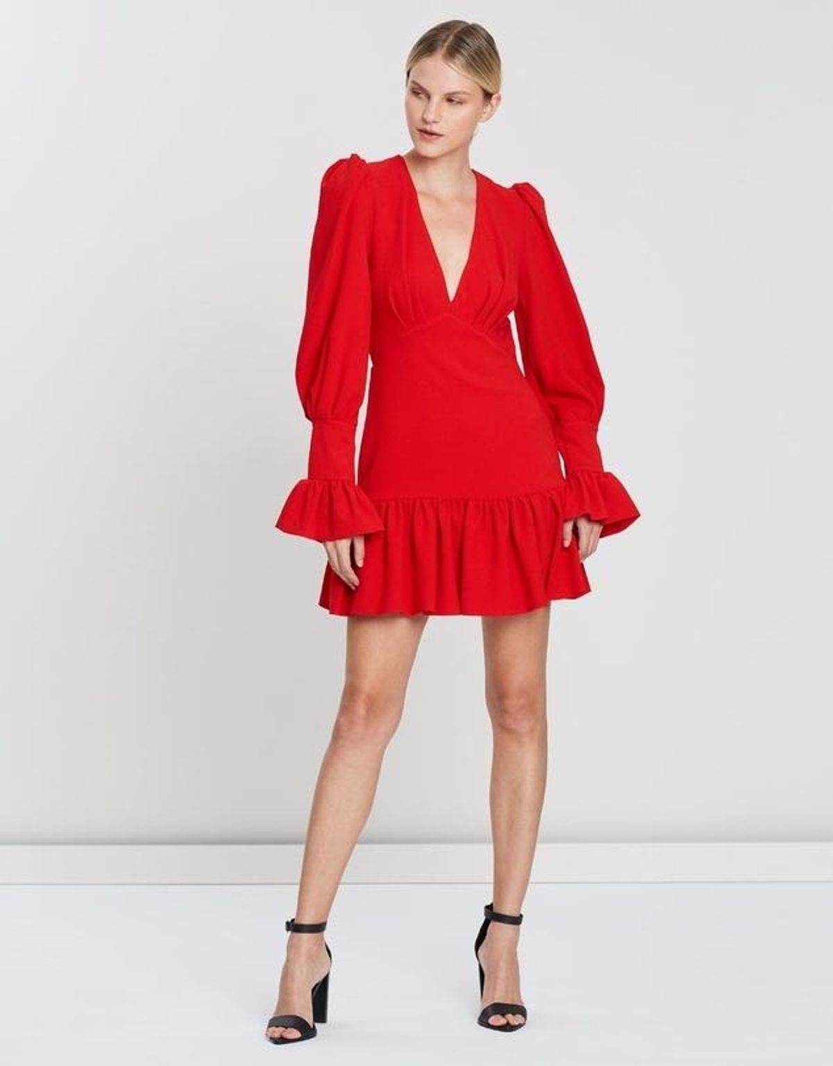 by Johnny anna v tulip sleeve dress size 6 for rent on The Volte - main image