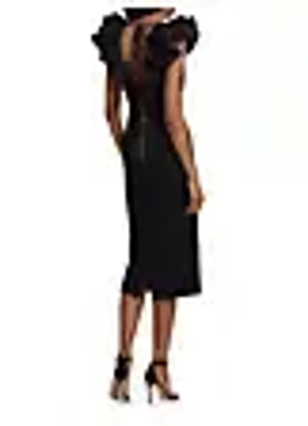 Rebecca Vallance Chloe Midi Dress Black Size 14  for rent on The Volte - main image