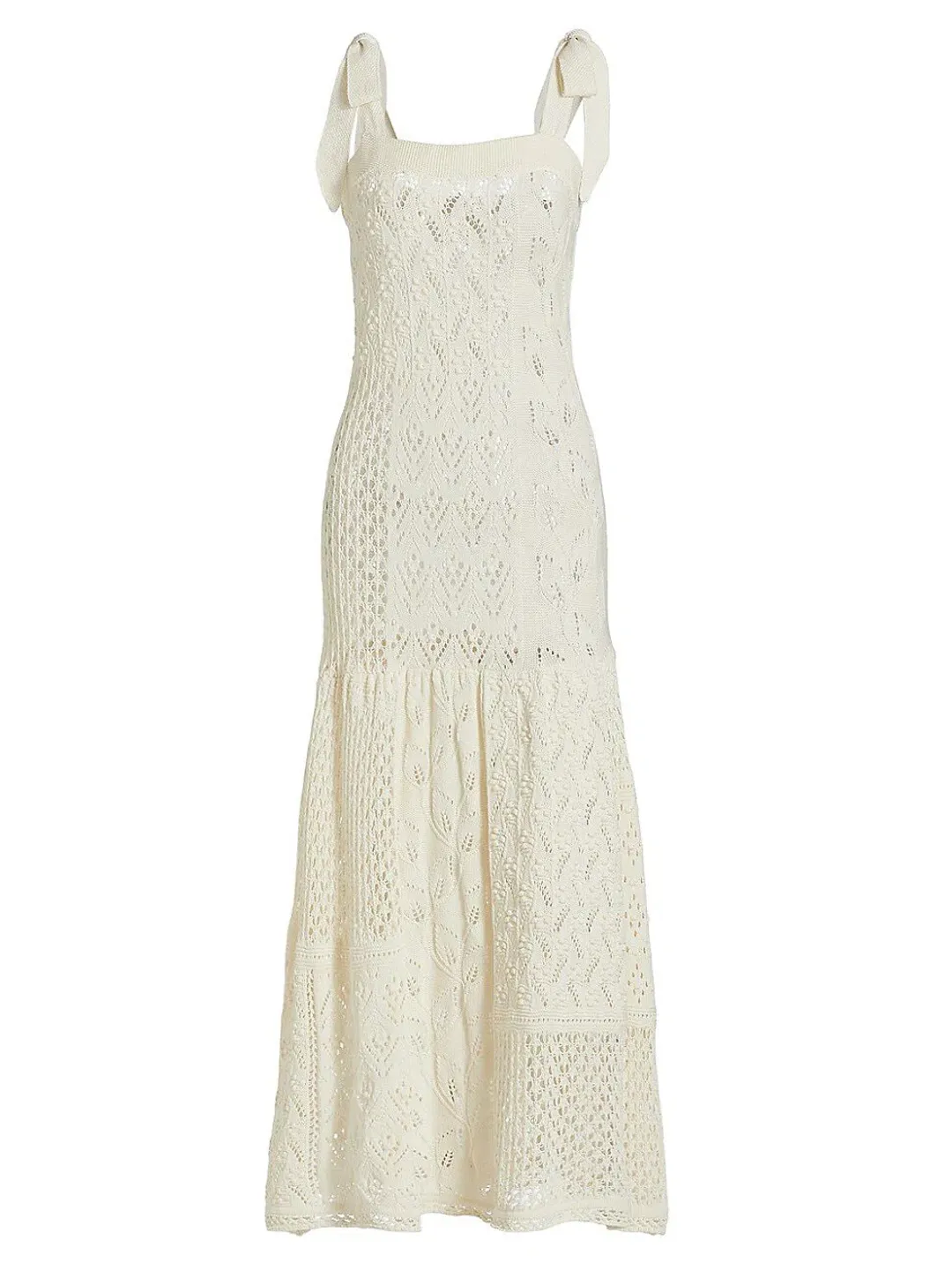 Zimmermann Anneke Patchwork Dress Cream/White Size 0 / AU 8 for rent on The Volte - main image