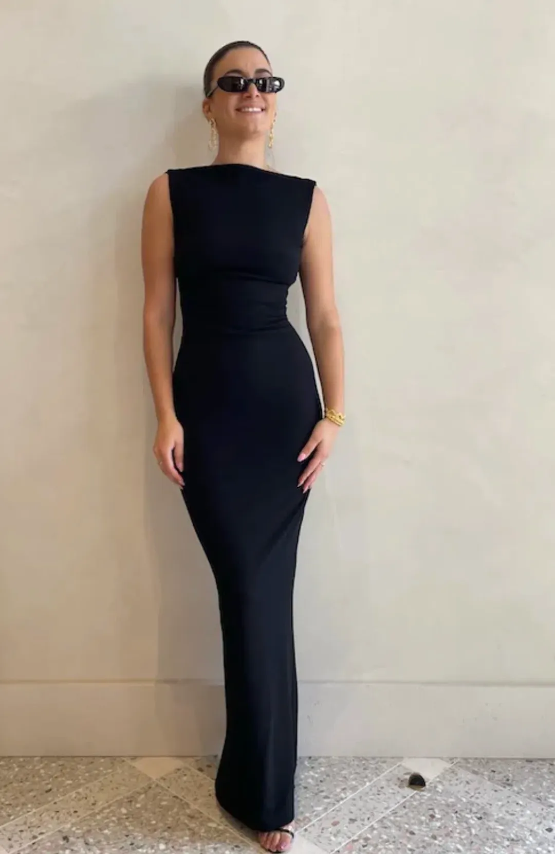 Effie Kats Verona Gown Black Size 8 for rent on The Volte - main image
