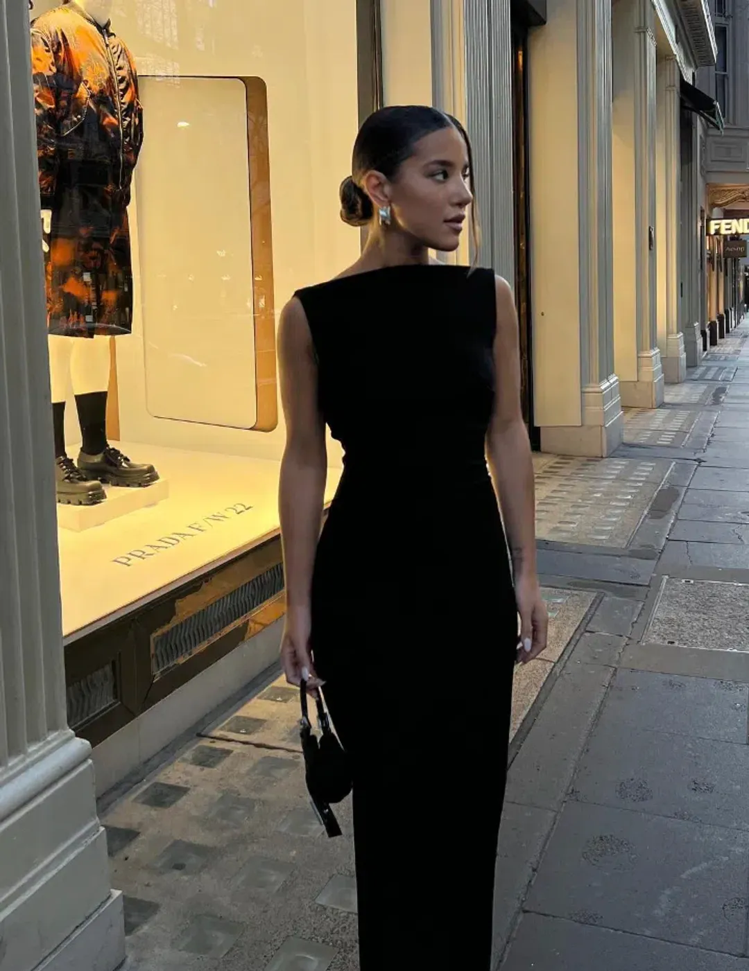 Effie Kats Verona Gown Black Size 8 for rent on The Volte - main image