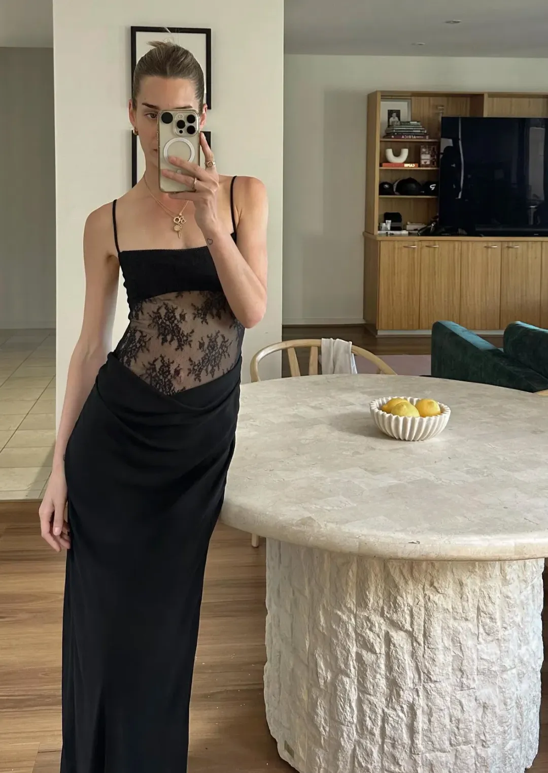 Benni Gabriel Maxi Dress Black Size 6 for rent on The Volte - main image