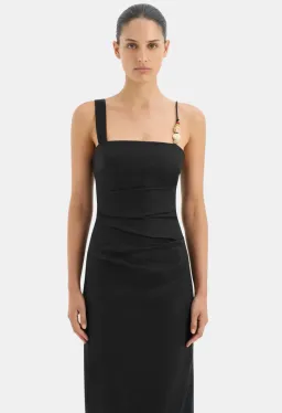 Sir The Label Antonia Beaded Midi Dress Black Size 1 / AU 8 for rent on The Volte - image 2