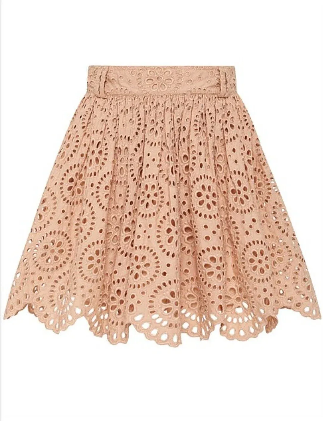 Aje Salita Broderie Skirt in Bleachcoast Beige Size 8 for rent on The Volte - main image