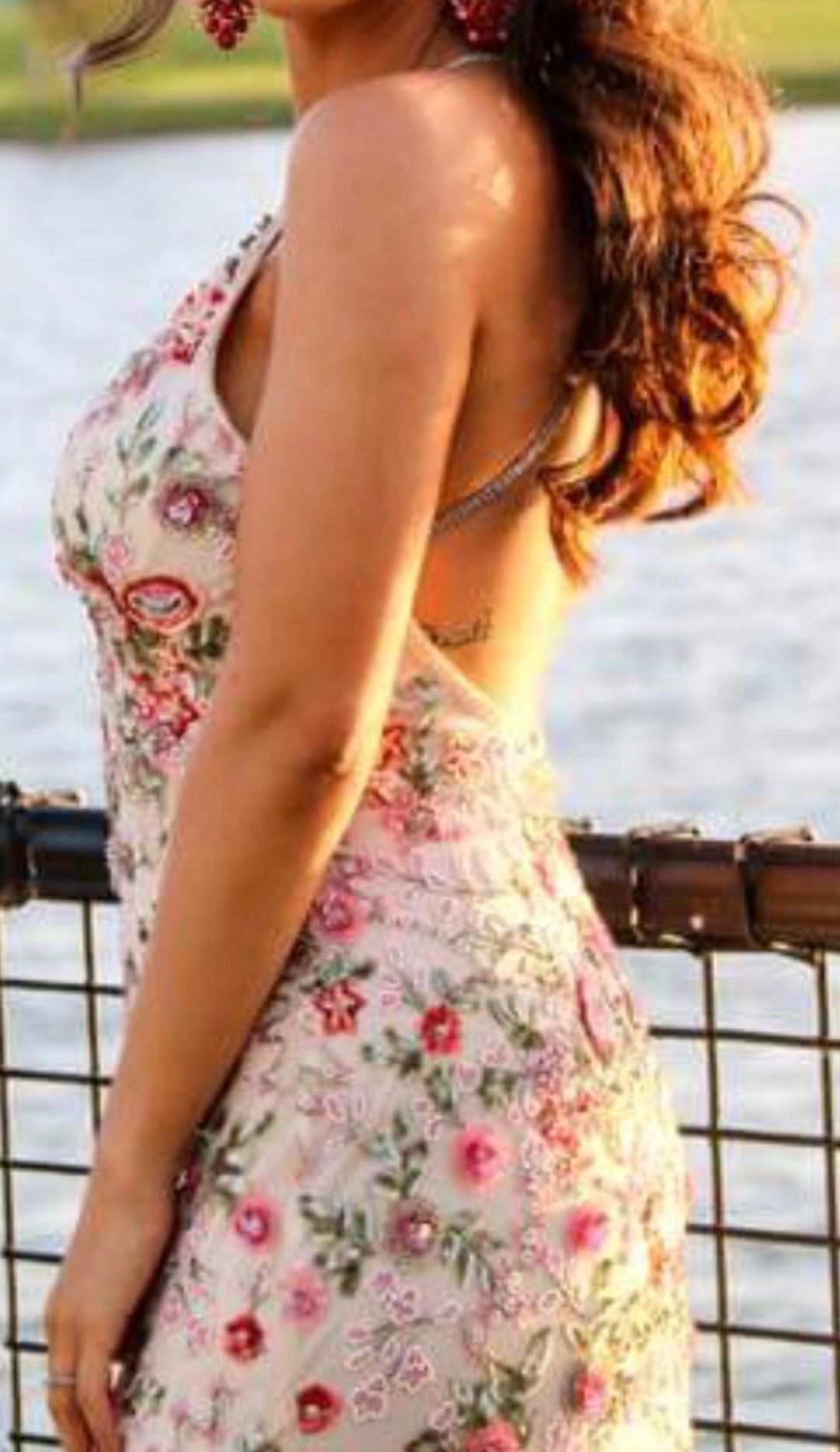 Primavera Couture 3073 Duchess Flower Gown Sequin Size 8 for rent on The Volte - main image