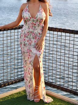 Primavera Couture 3073 Duchess Flower Gown Sequin Size 8 for rent on The Volte - image 2