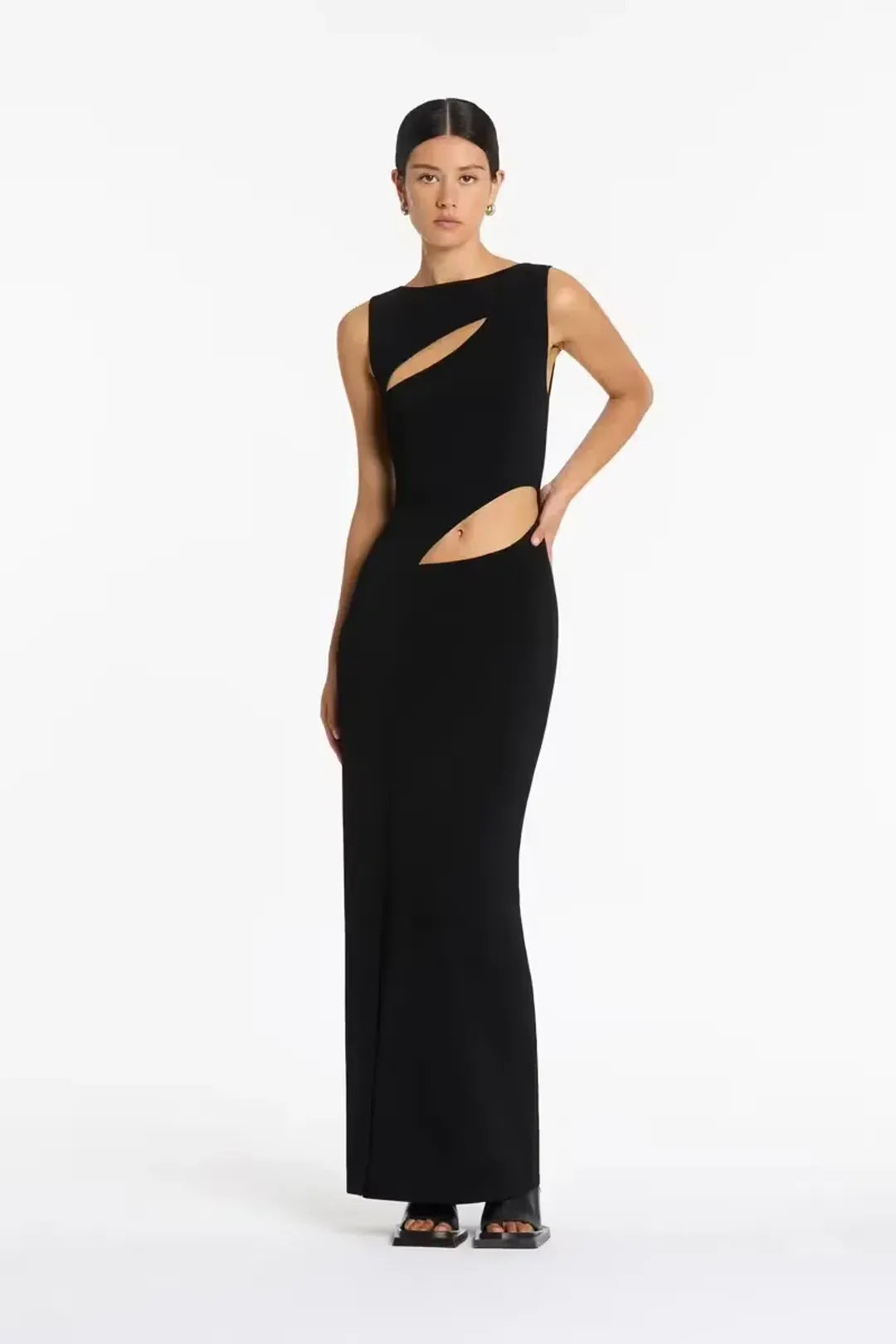 Sir the Label Nadja Cut Out Maxi Dress Black Size 6 for rent on The Volte - main image