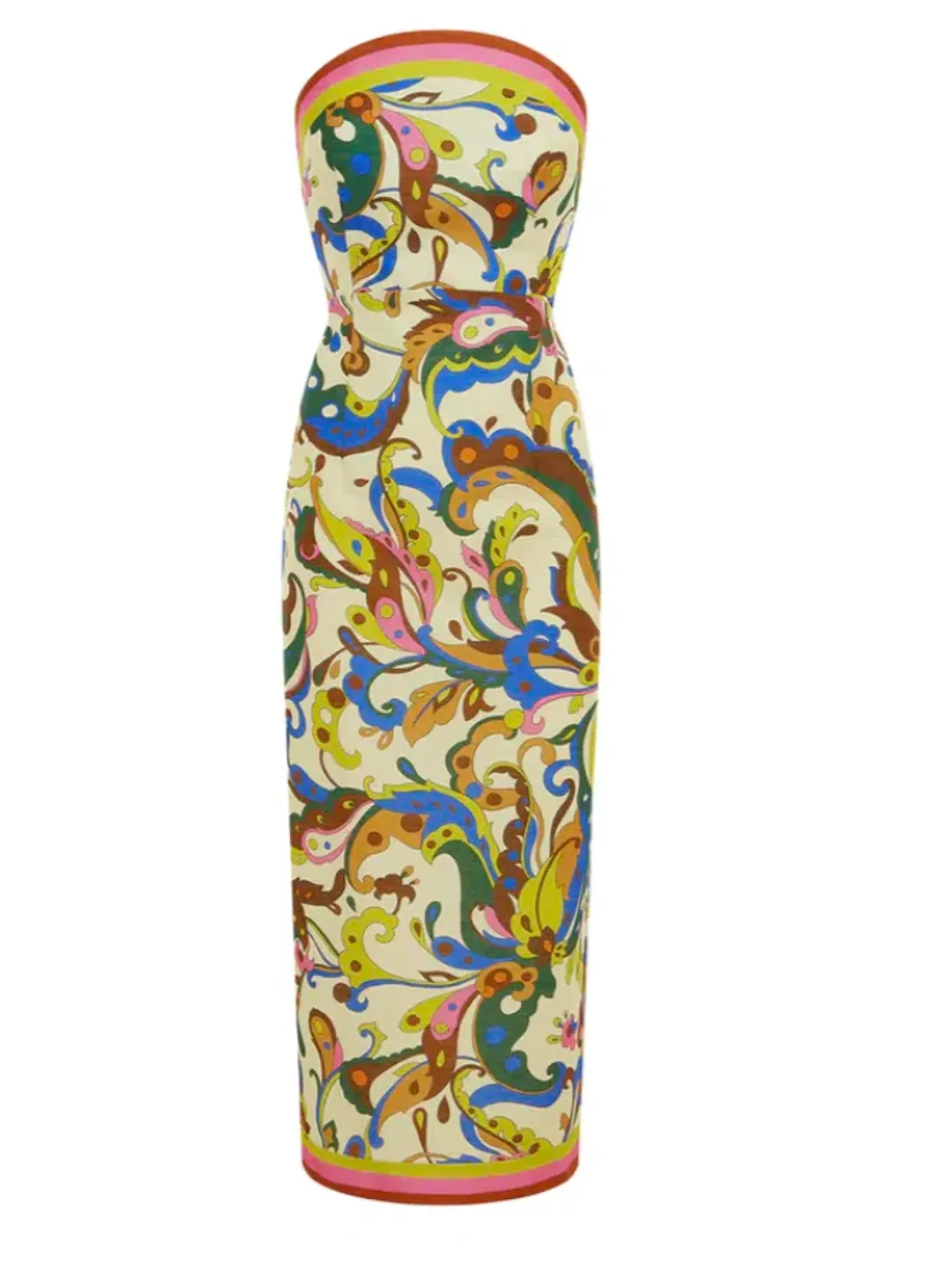 Alemais Ozma Bodice Midi Dress in Cream Multi Size 10 for rent on The Volte - main image