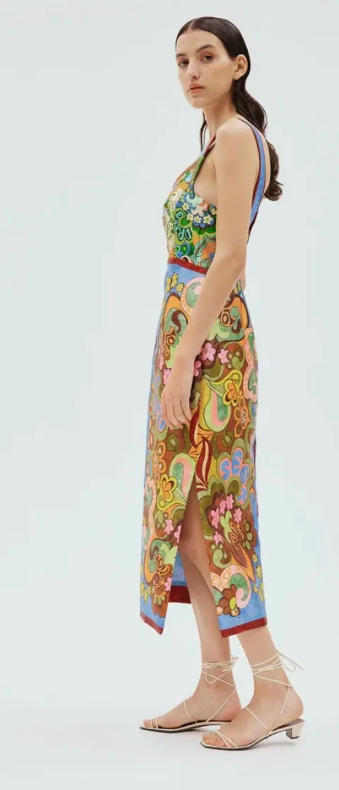 Alemais Dreamer Corset Midi Dress Floral Size 8 for rent on The Volte - main image