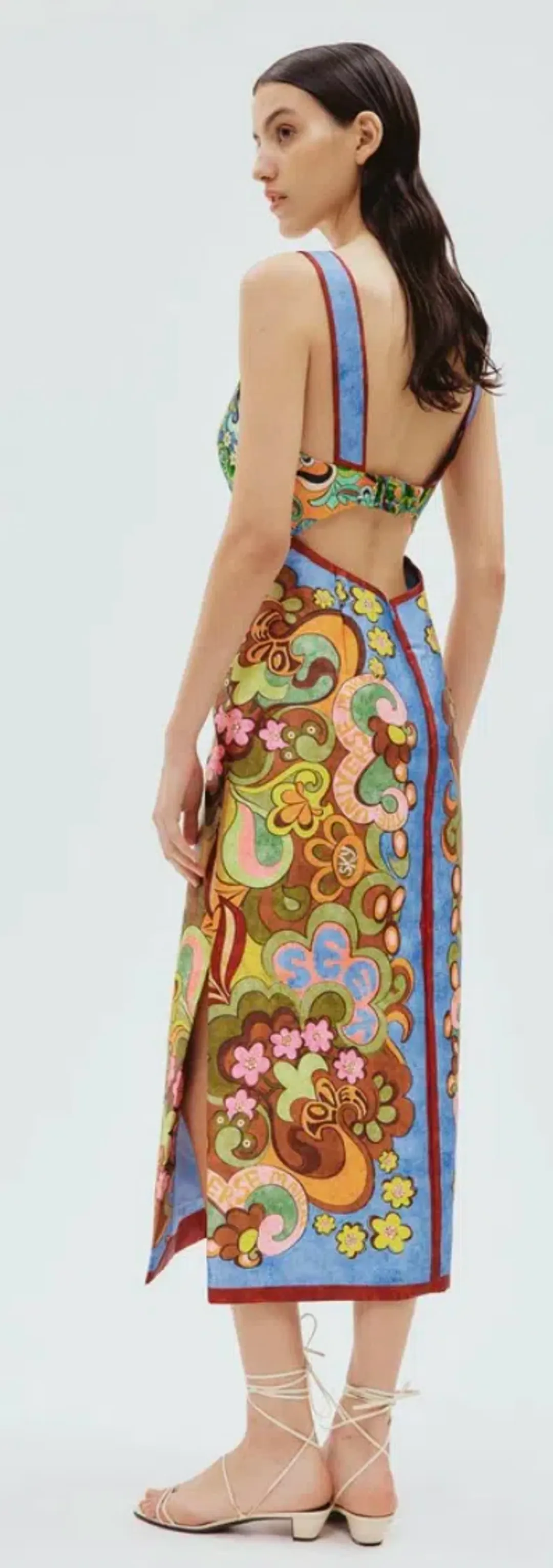 Alemais Dreamer Corset Midi Dress Floral Size 8 for rent on The Volte - main image