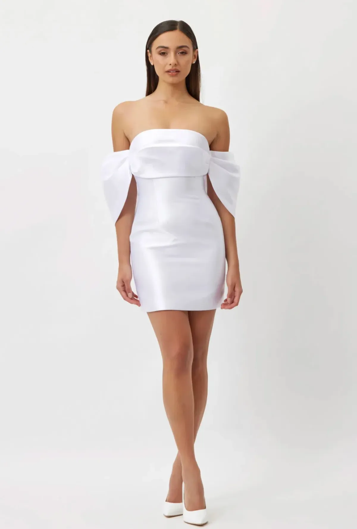 Bianca & Bridgett Eden Mini Dress White Size 8 for rent on The Volte - main image