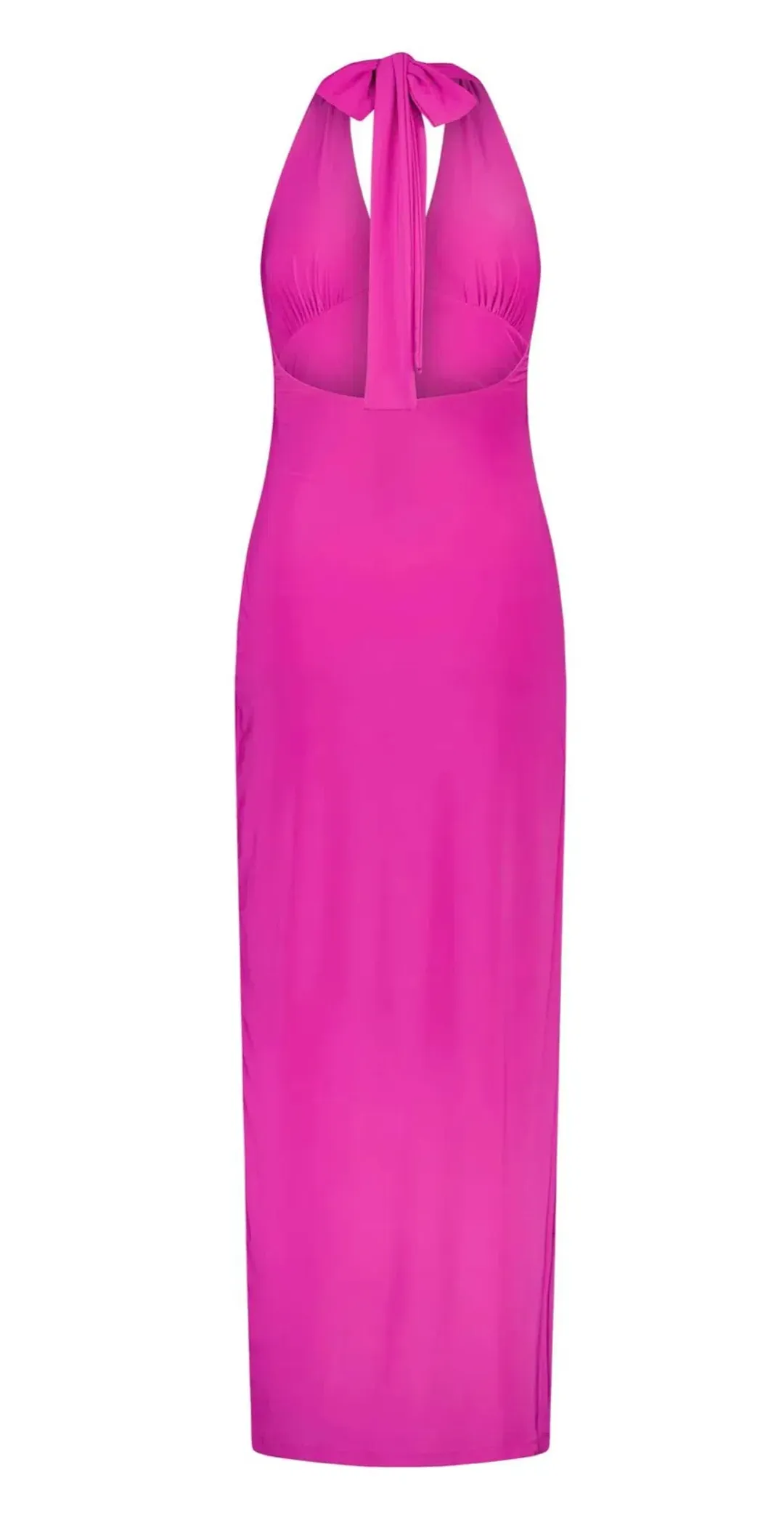 With Harper Lu V-Neck Halter Maxi Dress Fuchsia Size XS / AU 6 for rent on The Volte - main image