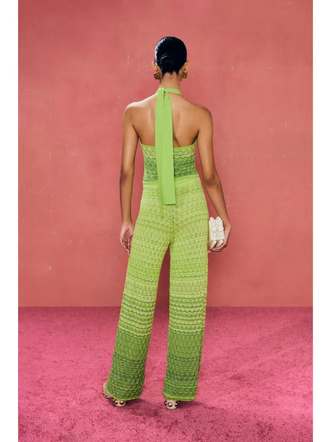 Cult Gaia Jayla Knit Pants and Top Set Ombré Size AU 8 for rent on The Volte - main image