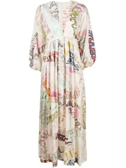 Zimmermann Ladybeetle Word Midi Dress Word Print Size 0 / AU 8  for rent on The Volte - image 3