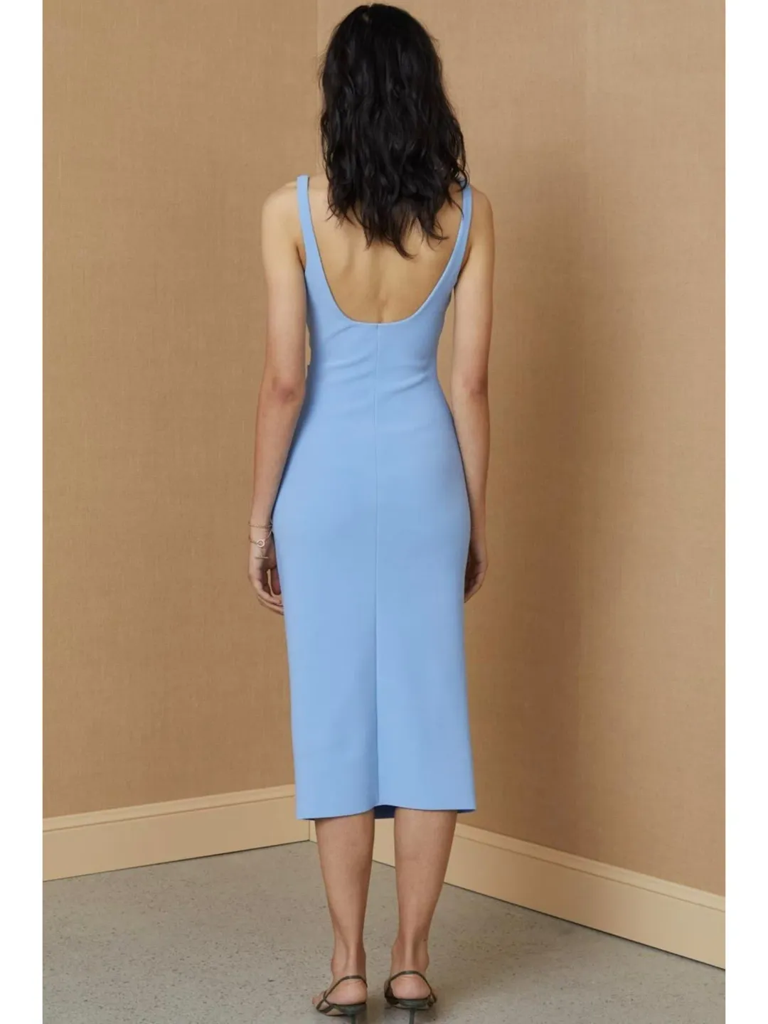 Bec & Bridge Hana Midi Dress Blue Size AU 8 for rent on The Volte - main image