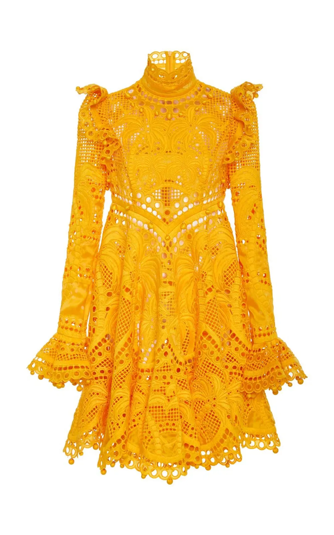 Zimmermann Brightside Palm Mini Dress Yellow Size 0 / AU 8  for rent on The Volte - main image
