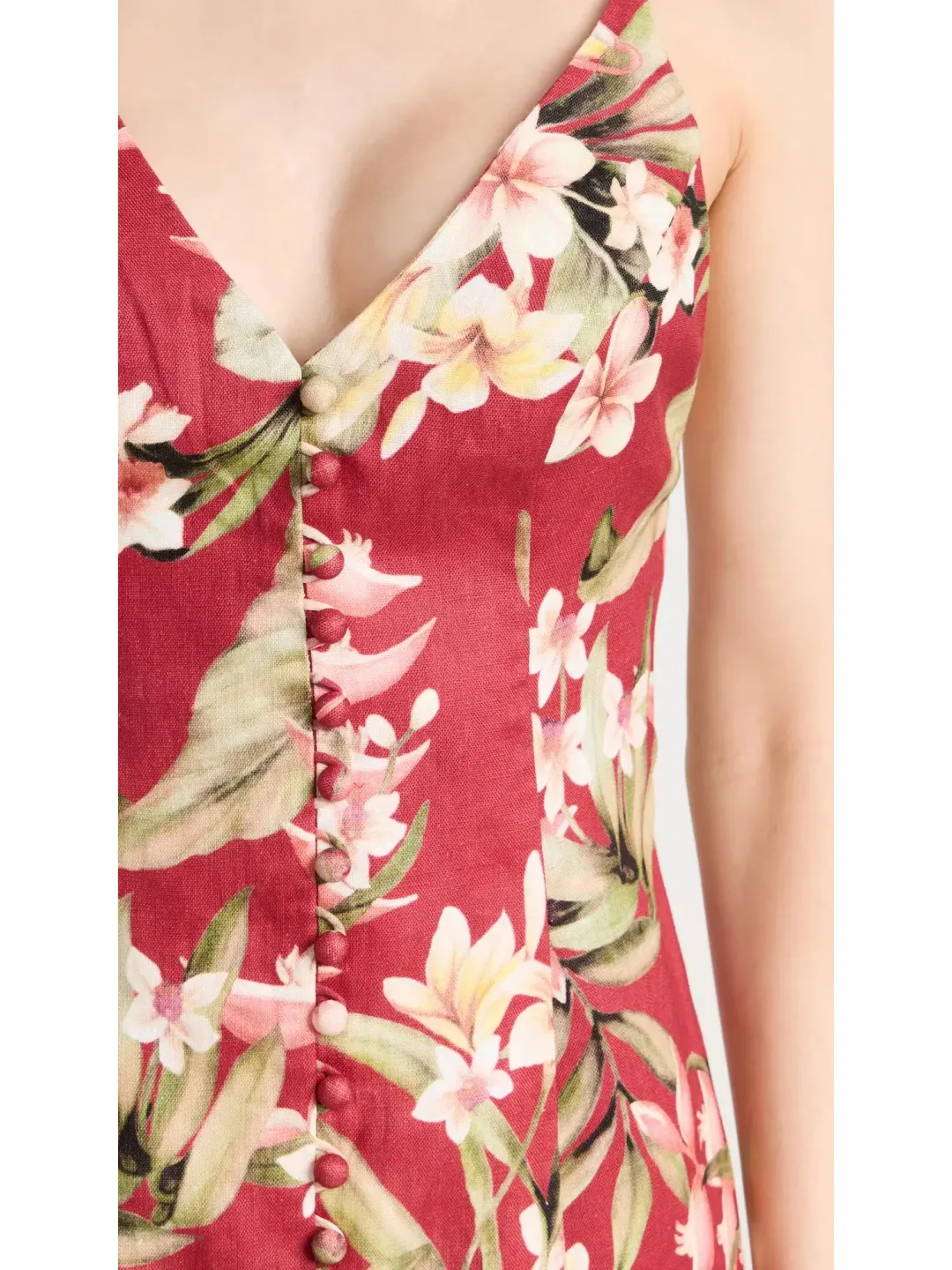 Zimmermann Lexi Slip Dress Red Palm Size 2 / AU 12 for rent on The Volte - main image