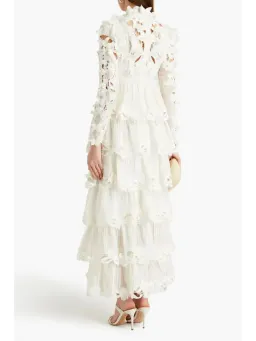 Zimmermann Luminous Embroidered Gown Natural Size 2 / AU 12  for rent on The Volte - image 2