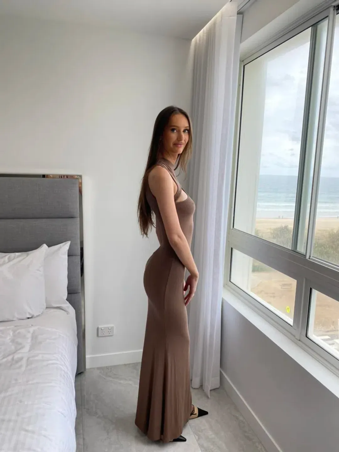 Deconduarte Finolay Maxi Taupe Size XS / AU 6 for rent on The Volte - main image