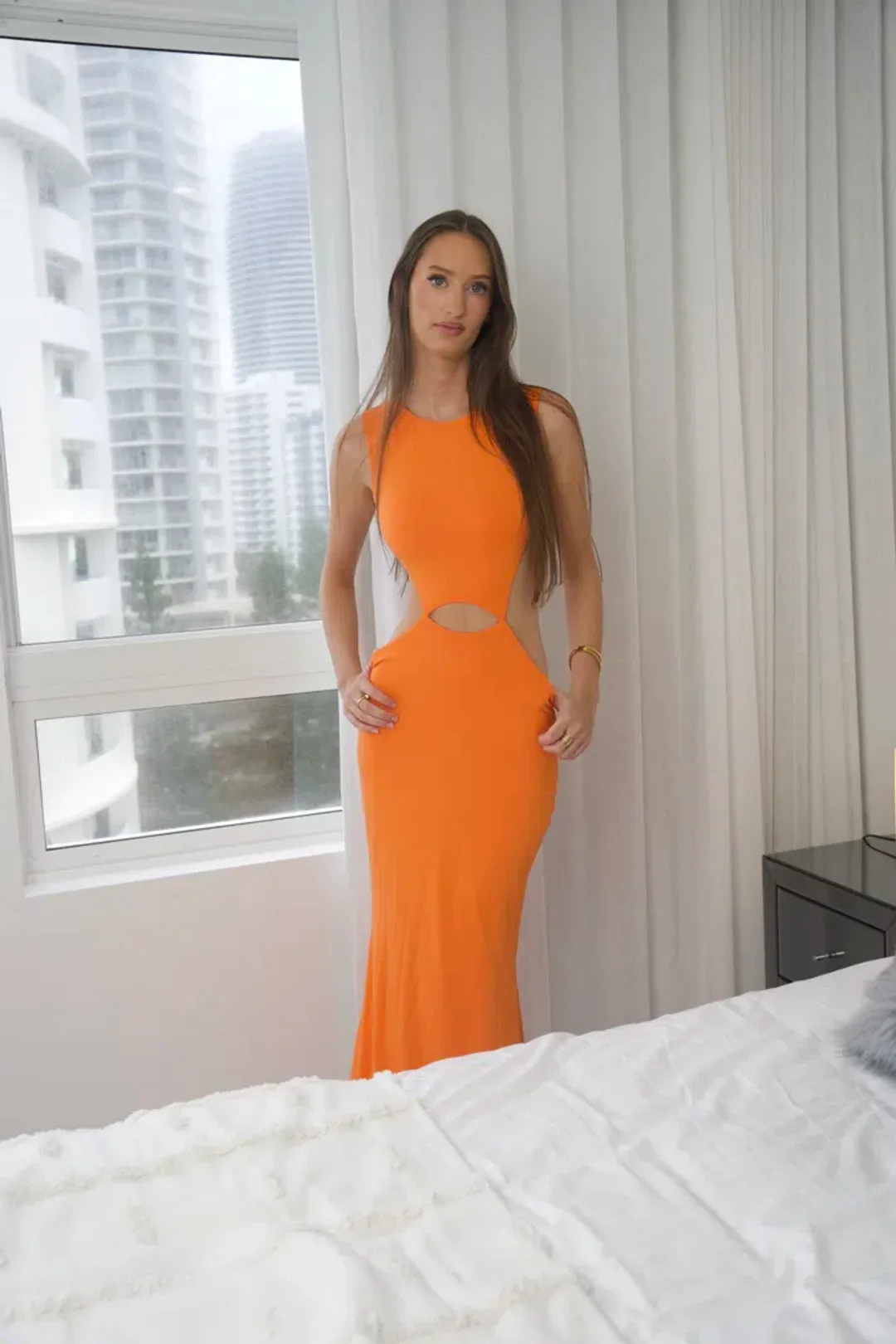 Deconduarte Emilia Maxi Rockmelon Size XS / AU 6 for rent on The Volte - main image