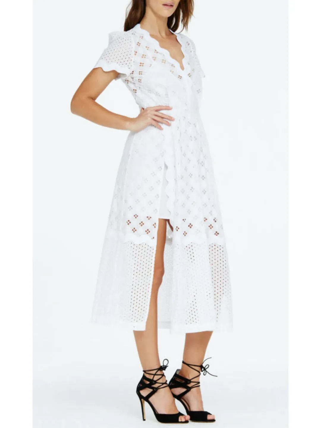 Alice McCall Daybreaker Midi Dress White Size AU 6 for rent on The Volte - main image